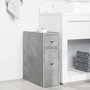 Voir la diapositive 3 : VIDAXL Armoire de salle de bain etroite avec roulettes gris beton