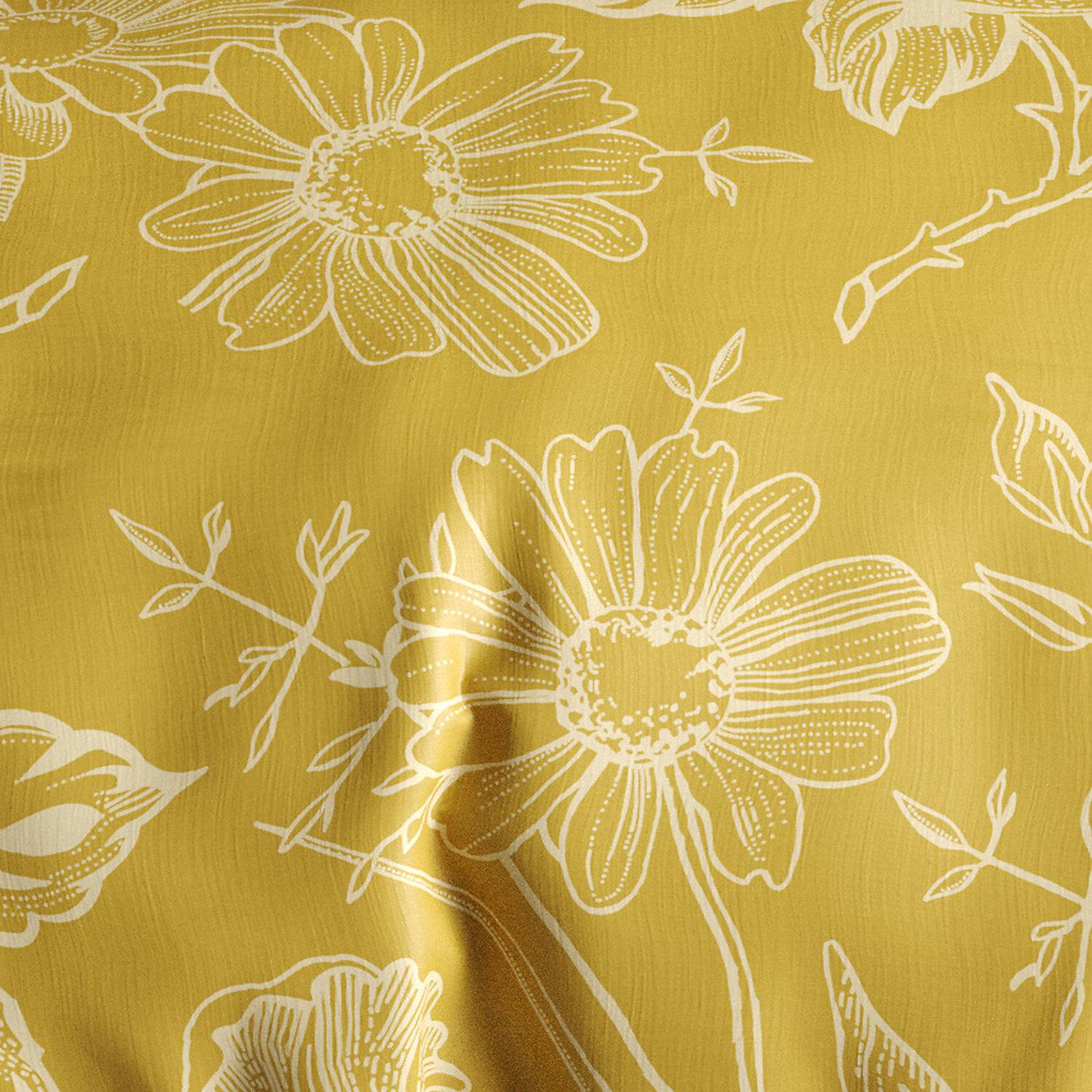 Voir la diapositive 4 : Les Ateliers du Linge Parure housse de couette 100% coton 57fils-victoria ocre
