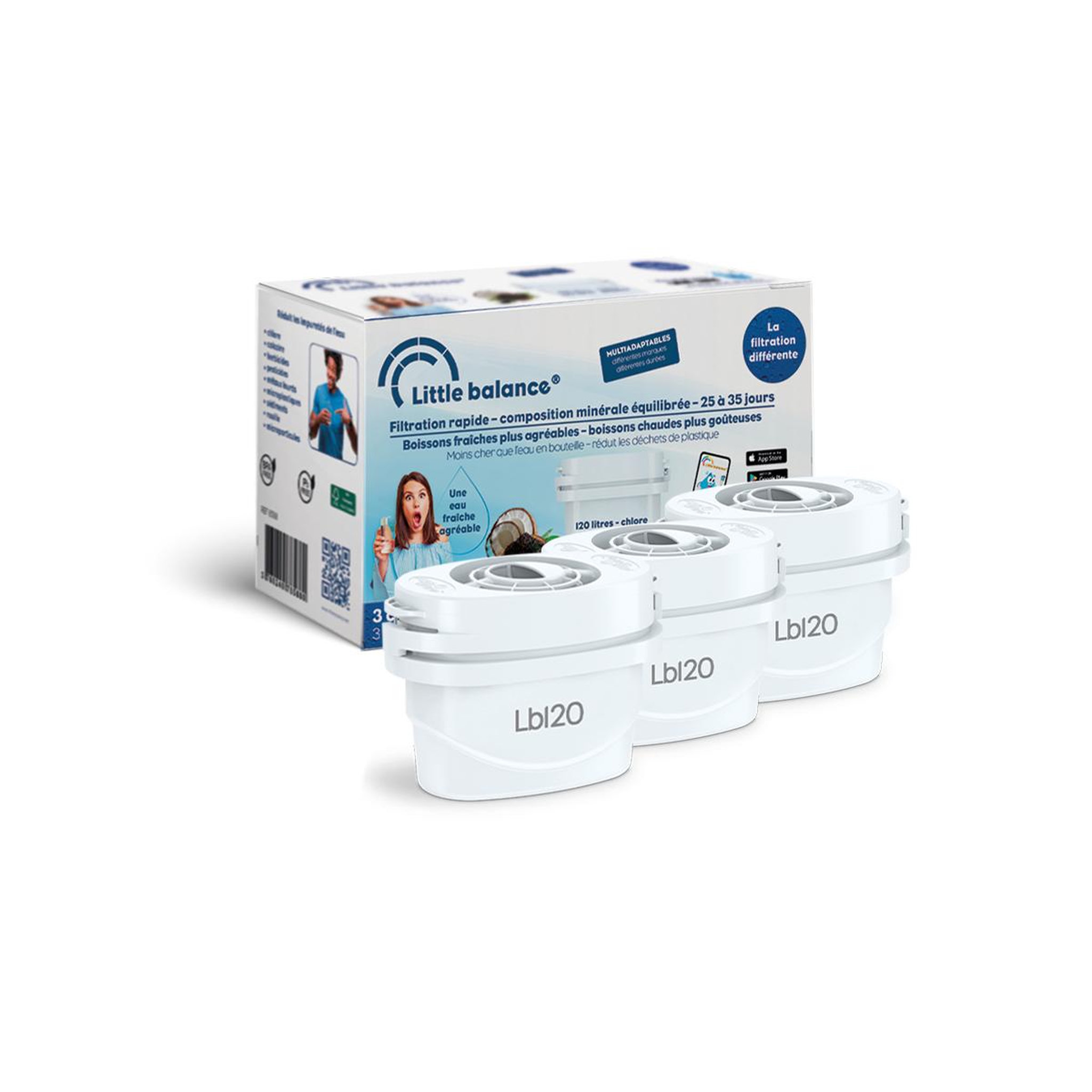 Voir la diapositive 4 : LITTLE BALANCE Lot de 3 cartouches filtrantes - 8588