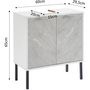 Voir la diapositive 8 : Meuble  de salle de bain sous-vasque 2 portes L60cm ALBUFEIRA