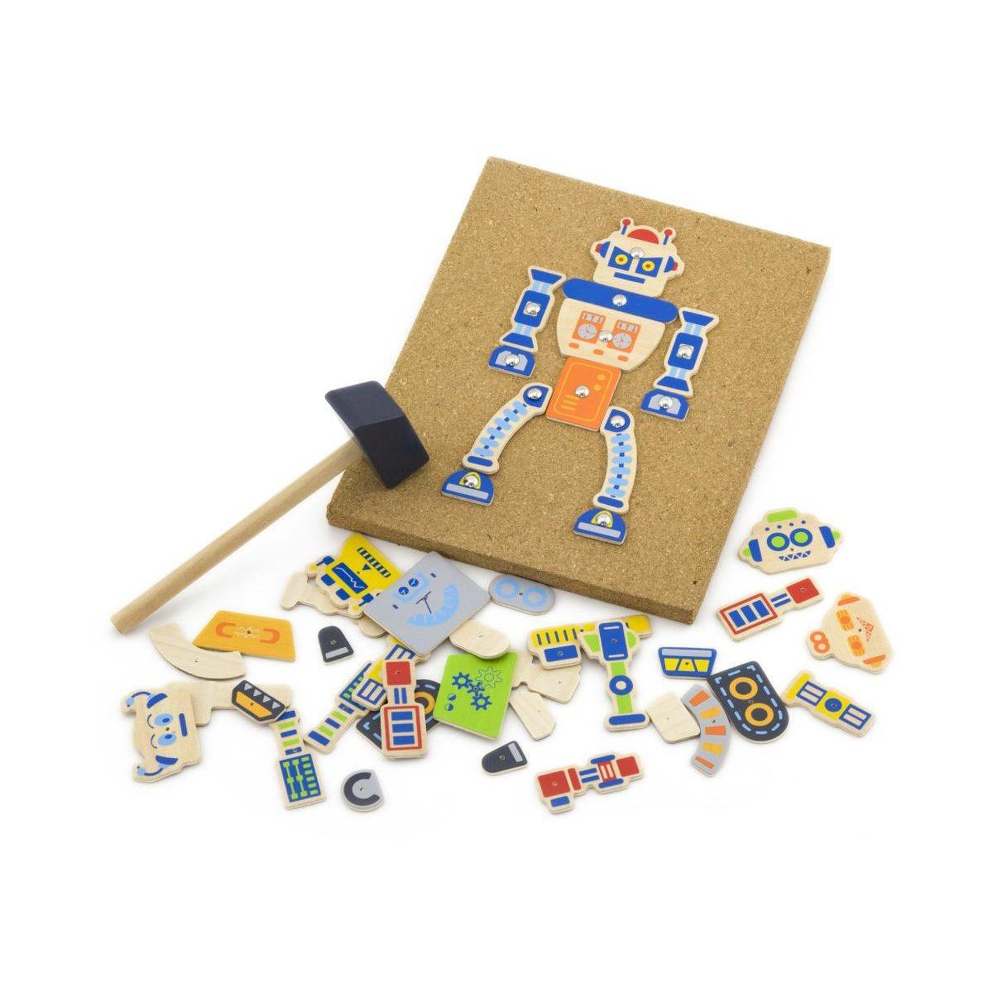 VIGA Jeu de clous  50335 - tableau en liège, robots