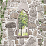 VIDAXL Miroir de jardin Sable 70x30 cm Fer pour utilisation exterieure