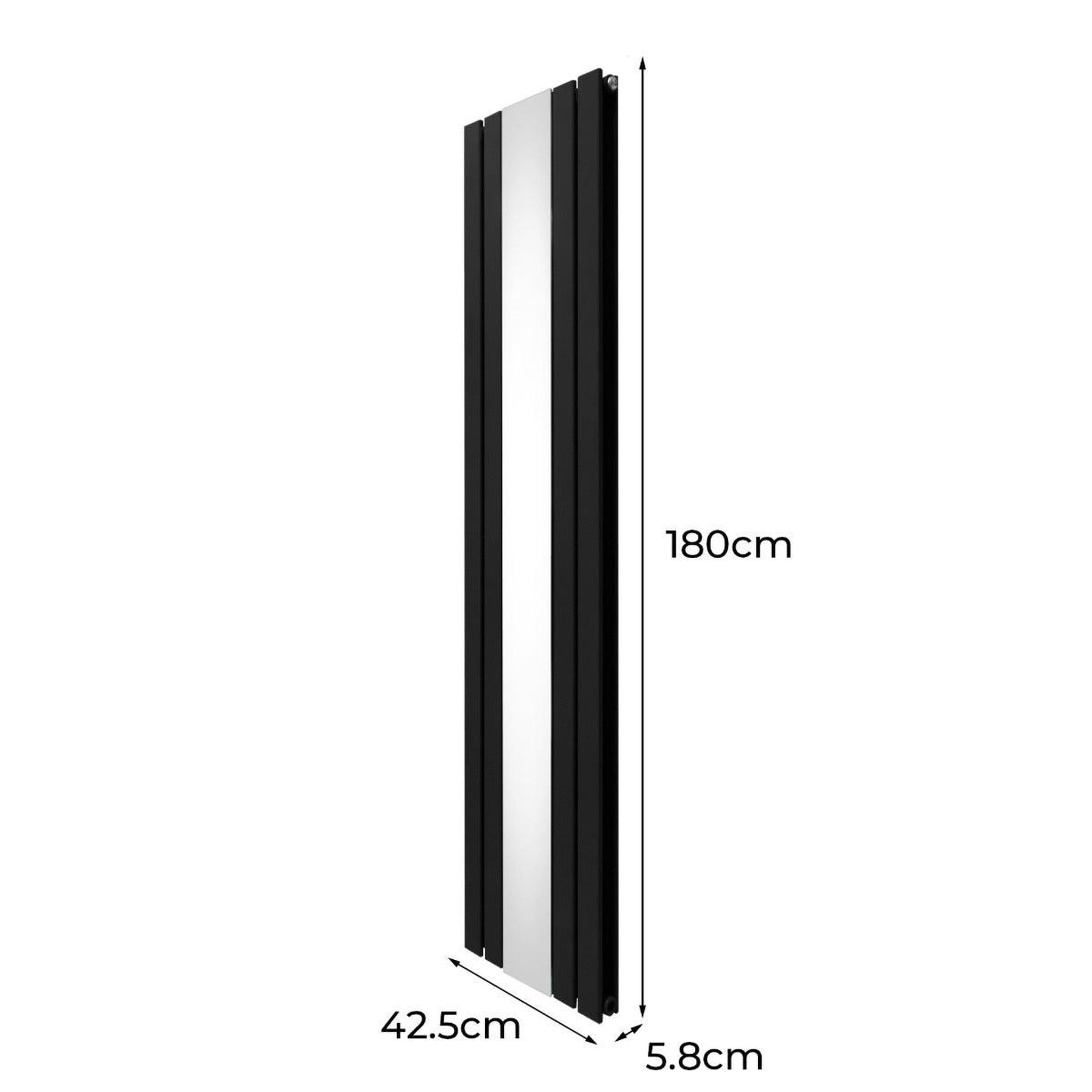 Voir la diapositive 5 : MONSTERSHOP Radiateur plat à miroir, 2 panneaux - 1800 x 425 mm