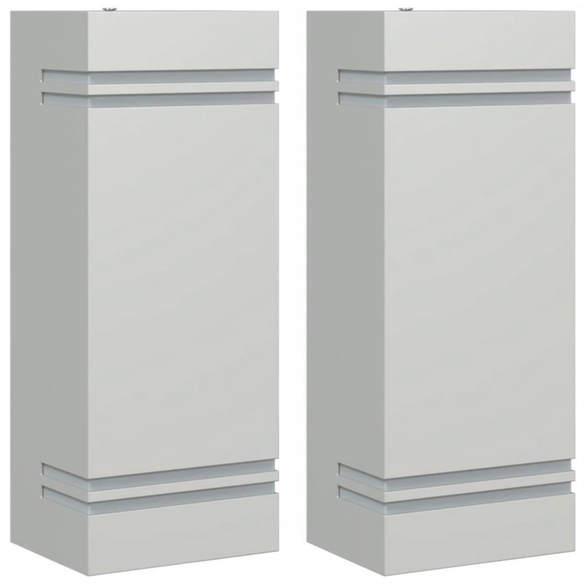 VIDAXL Appliques murales d'exterieur 2pcs argente acier inoxydable