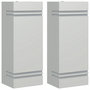 Voir la diapositive 2 : VIDAXL Appliques murales d'exterieur 2pcs argente acier inoxydable