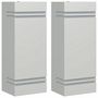 Voir la diapositive 2 : VIDAXL Appliques murales d'exterieur 2pcs argente acier inoxydable