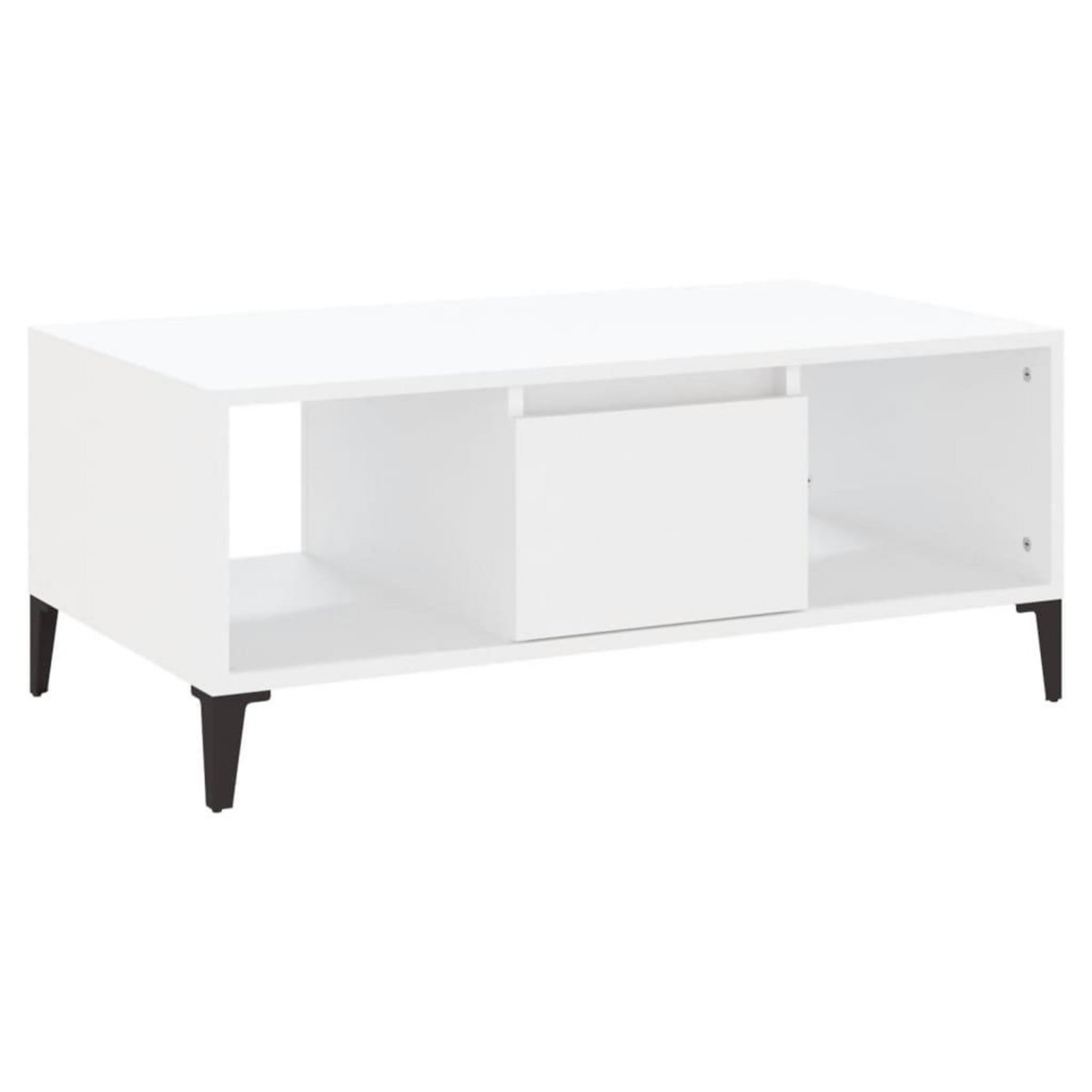 VIDAXL Table basse Blanc 90x50x36,5 cm Bois d'ingenierie