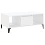 Voir la diapositive 2 : VIDAXL Table basse Blanc 90x50x36,5 cm Bois d'ingenierie