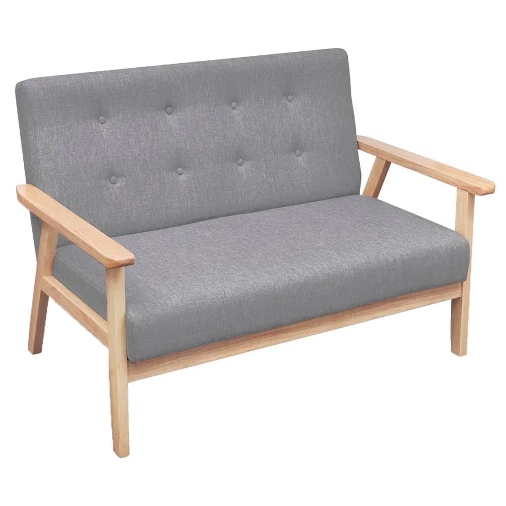 Voir la diapositive 2 : VIDAXL Ensemble de canapes 2 pcs Tissu Gris clair