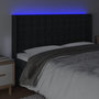Voir la diapositive 4 : VIDAXL Tete de lit a LED Noir 163x16x118/128 cm Similicuir