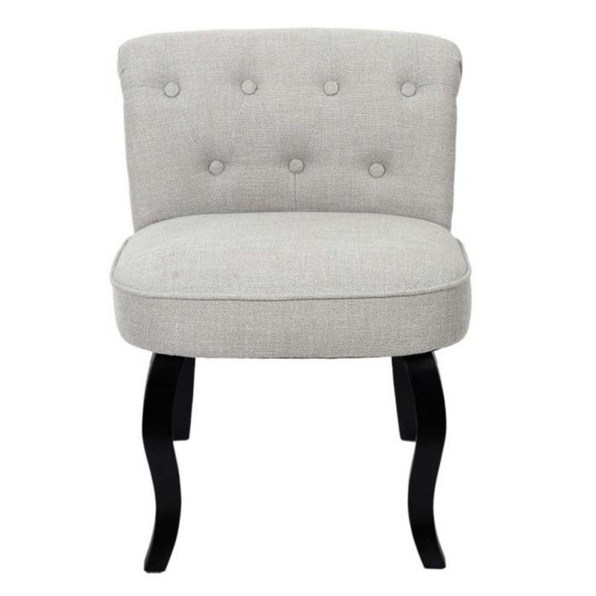 Paris Prix Fauteuil en Tissu Design  Eleonor  68cm Gris & Noir