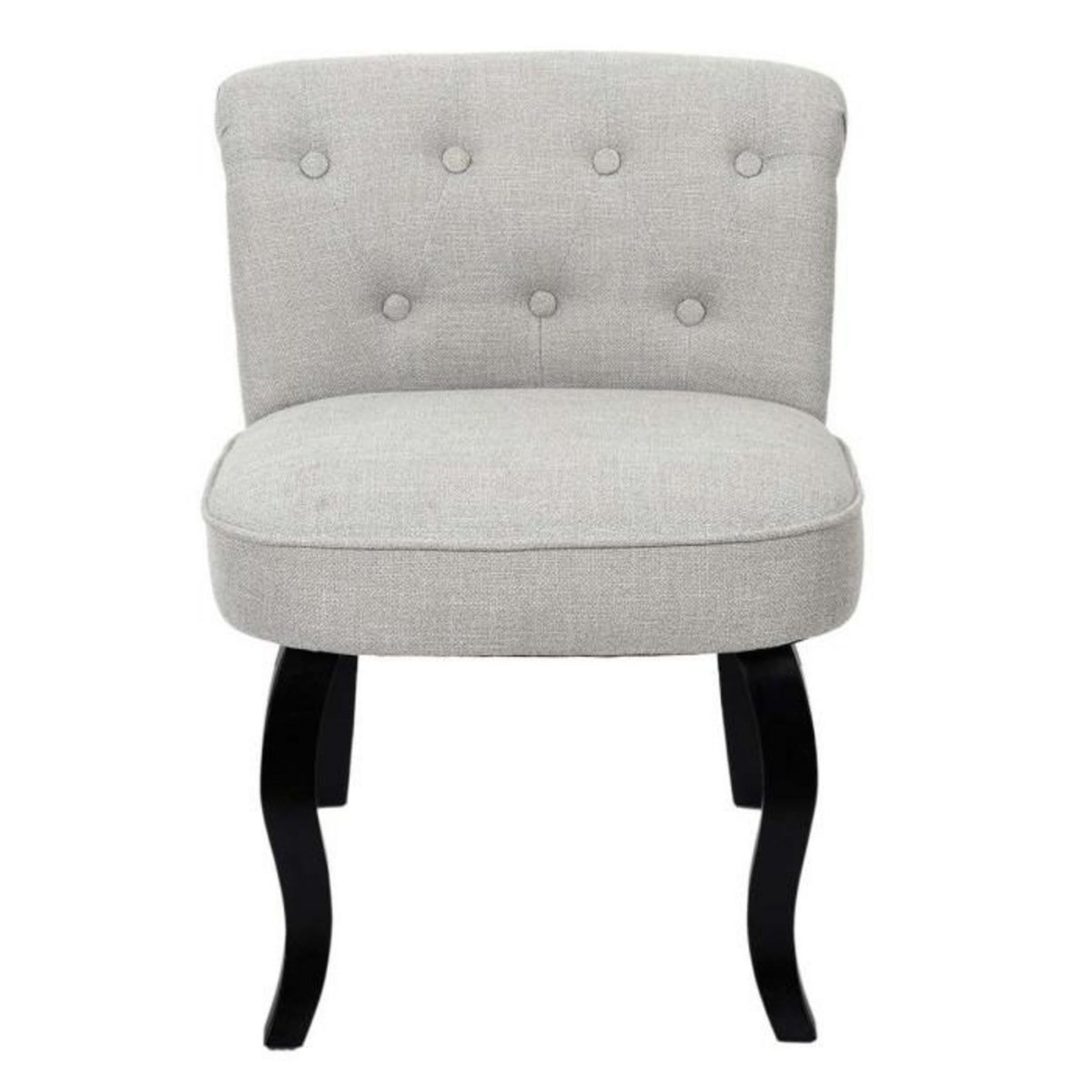Paris Prix Fauteuil en Tissu Design  Eleonor  68cm Gris & Noir