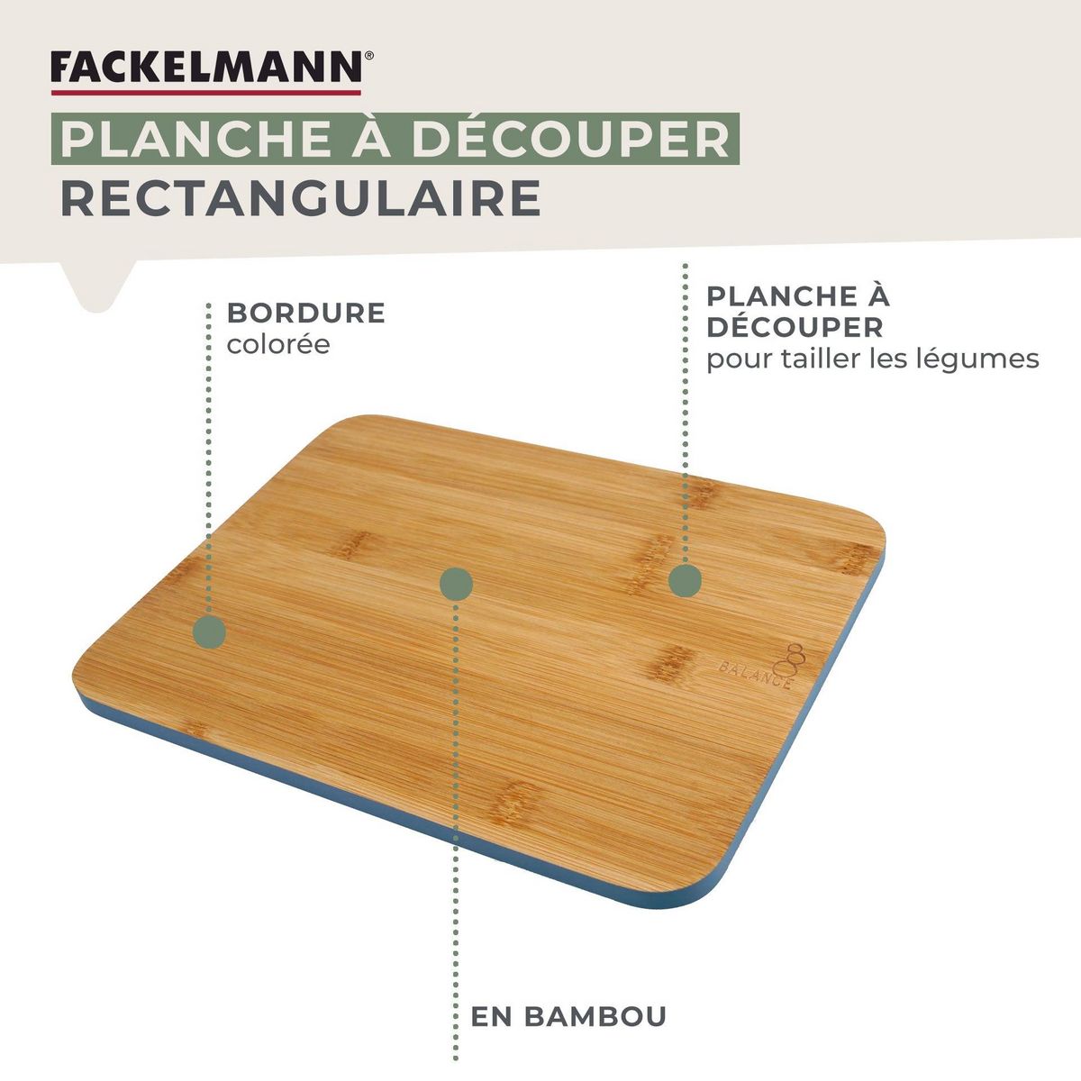 Fackelmann Planche à découper en bambou 30 x 23 cm Fackelmann Balance