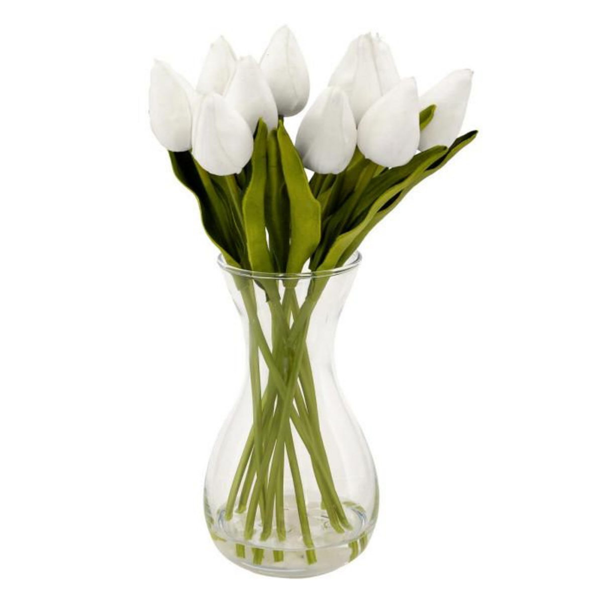 ATMOSPHERA Composition Artificielle de Tulipes  Hector  28cm Blanc