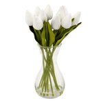 ATMOSPHERA Composition Artificielle de Tulipes  Hector  28cm Blanc