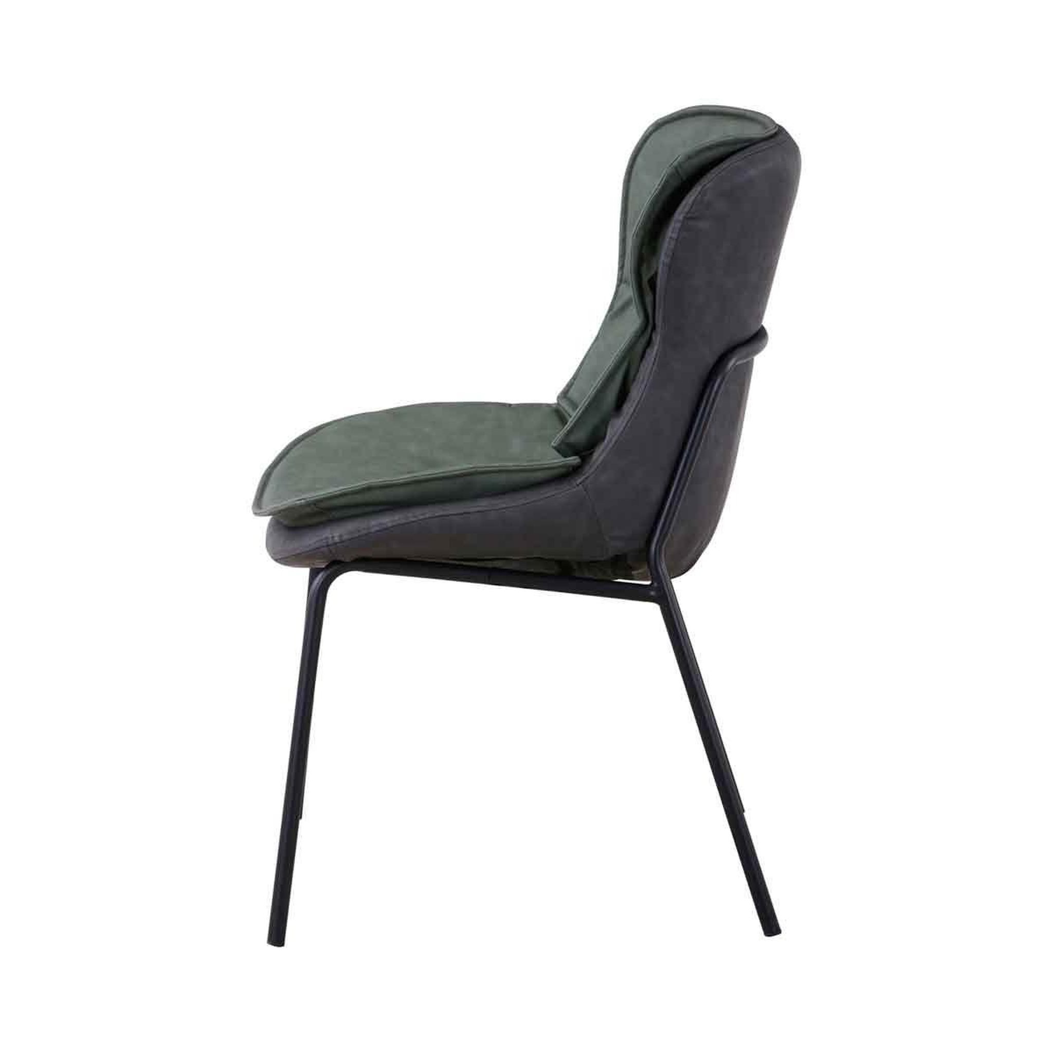 Voir la diapositive 3 : Paris Prix Chaise design  brady  84cm vert & gris foncé
