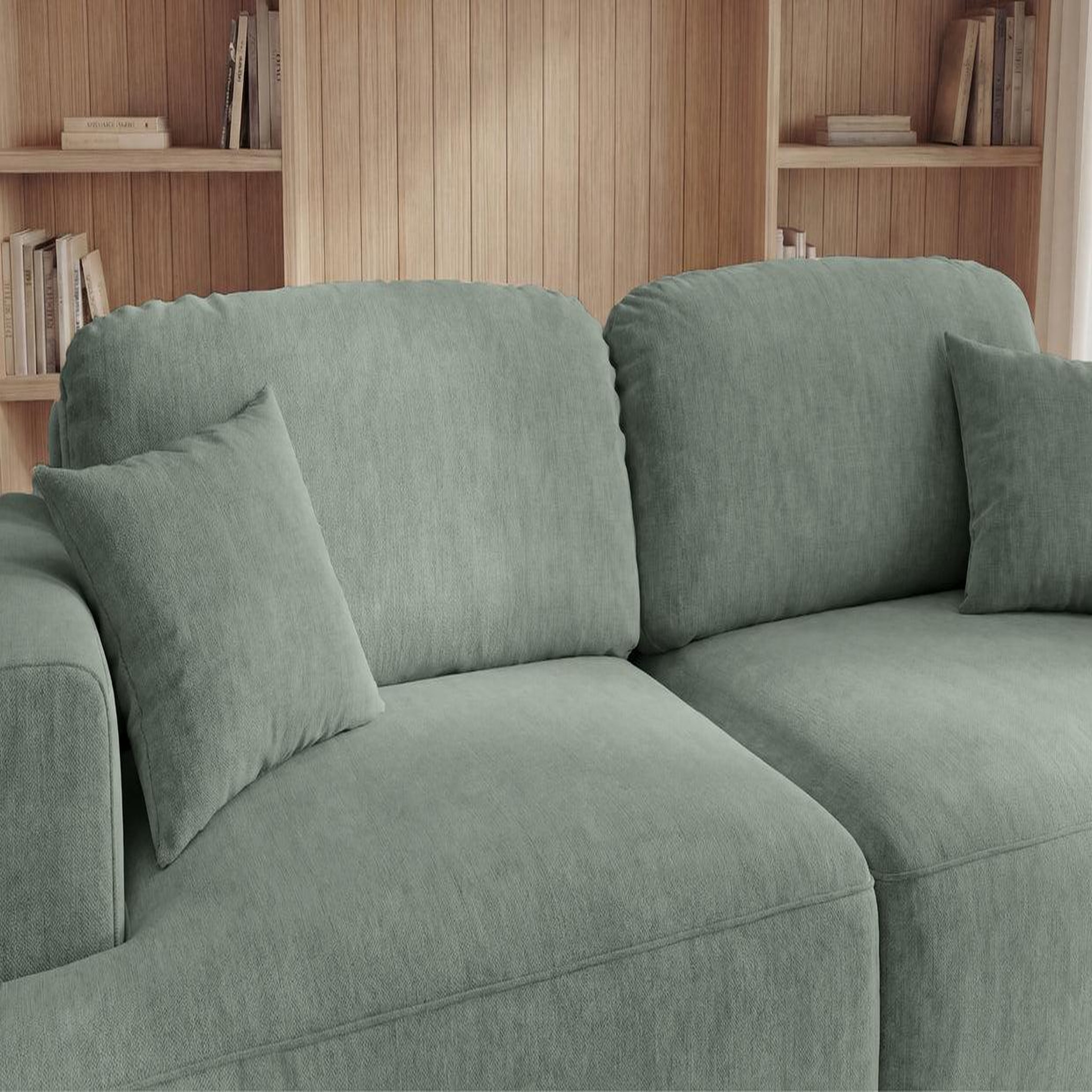 Voir la diapositive 4 : CASANOVA PARIS Chiara - canapé droit convertible tissu velours 3 places