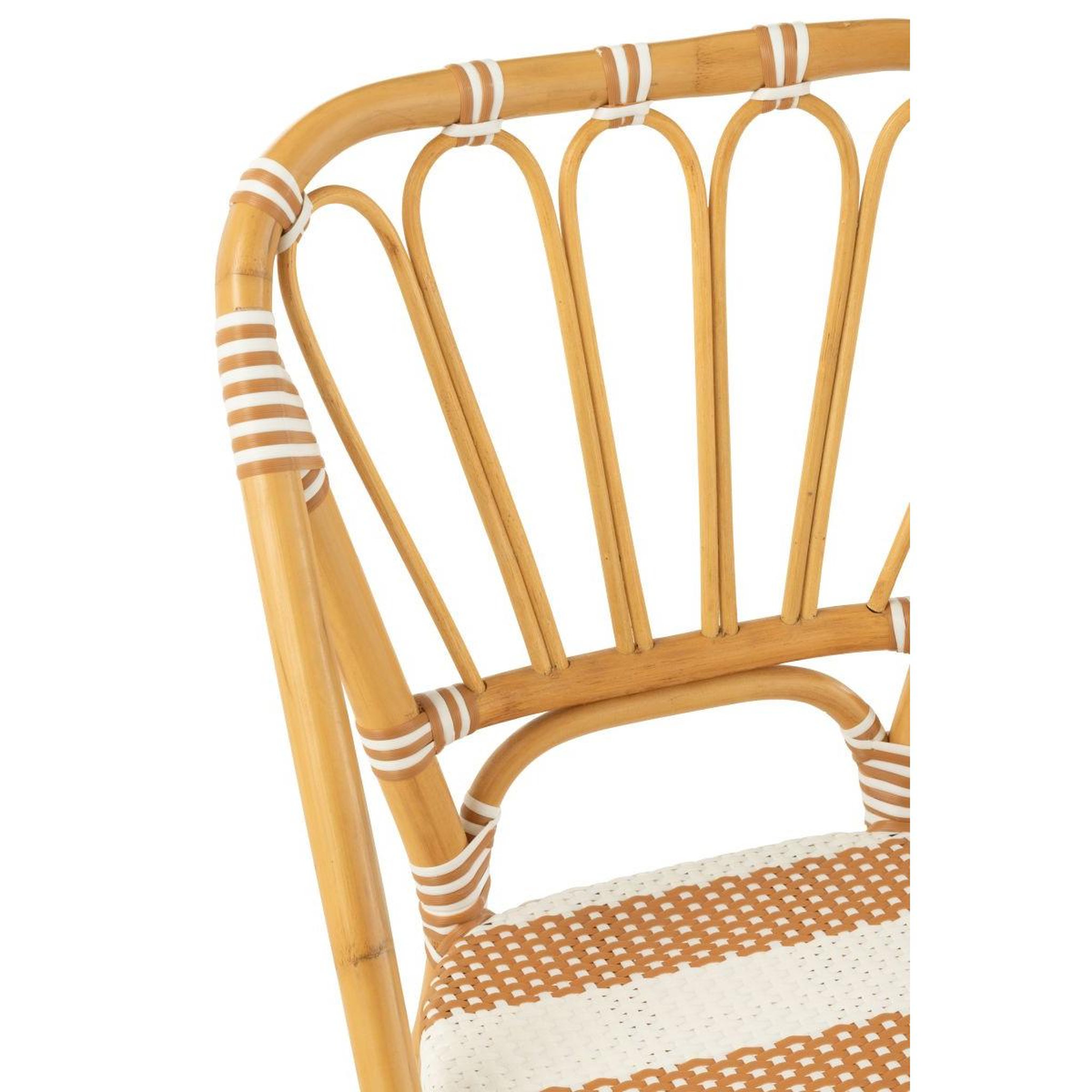 Voir la diapositive 5 : J-LINE Chaise en rotin  danial  85cm blanc