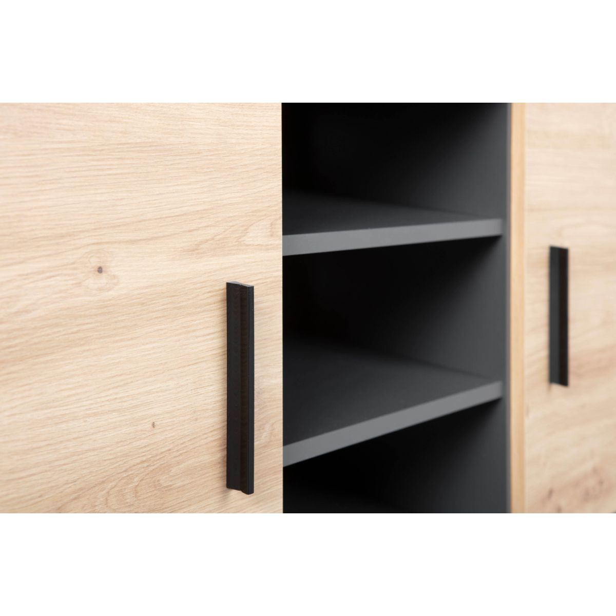 Meuble TV 2 portes 3 niches L134 cm BETO