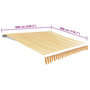Voir la diapositive 6 : VIDAXL Tissu d'auvent Jaune tournesol/blanc 6 x 3 m (cadre non inclus)
