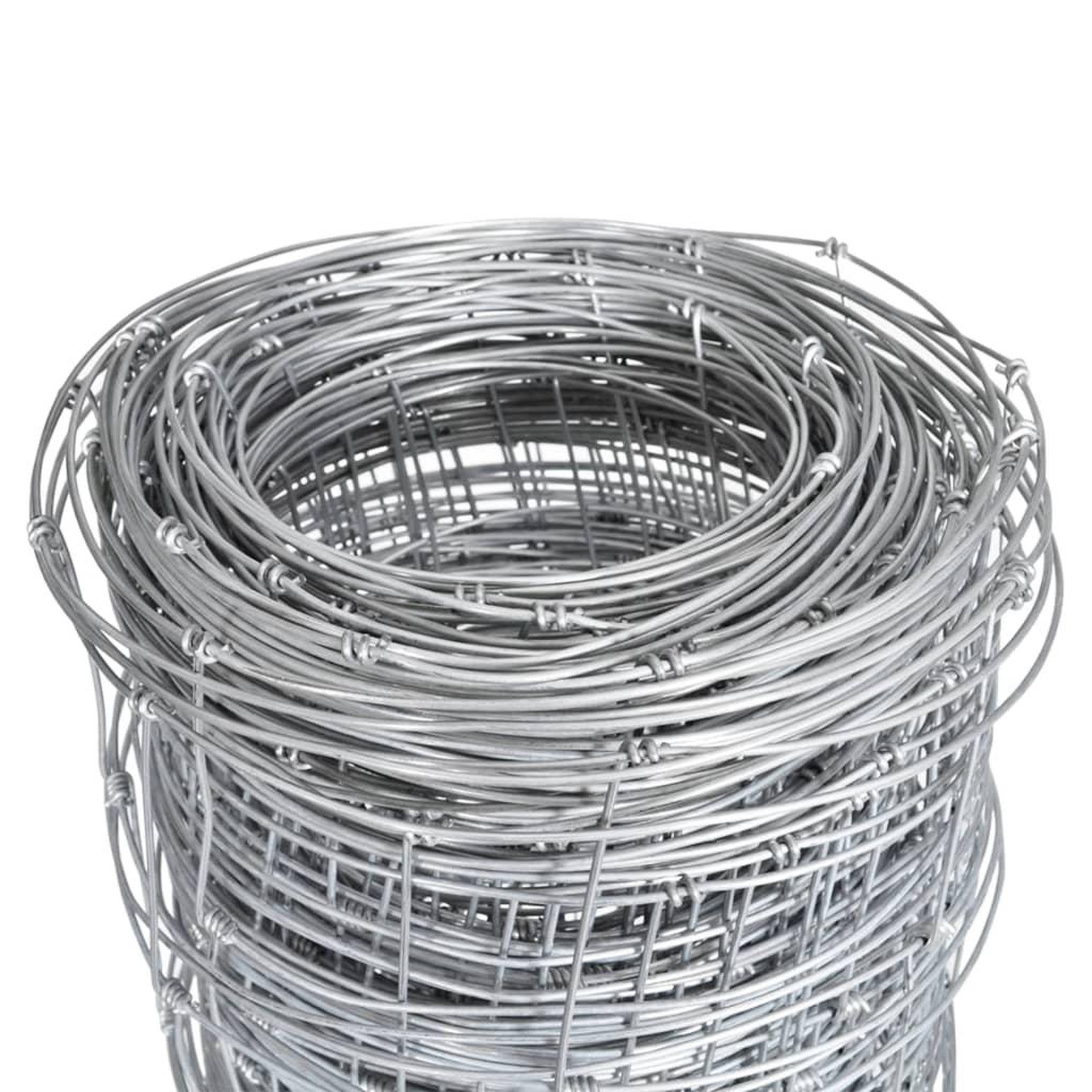 Voir la diapositive 3 : VIDAXL Cloture de jardin Acier galvanise 50 m 150 cm Argente