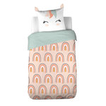 COTE DECO Parure de lit enfant Licorne - 100% polyester 72g/m² - 140 x 200 cm