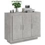 Voir la diapositive 4 : VIDAXL Buffet Gris beton 92x35x75 cm Bois d'ingenierie