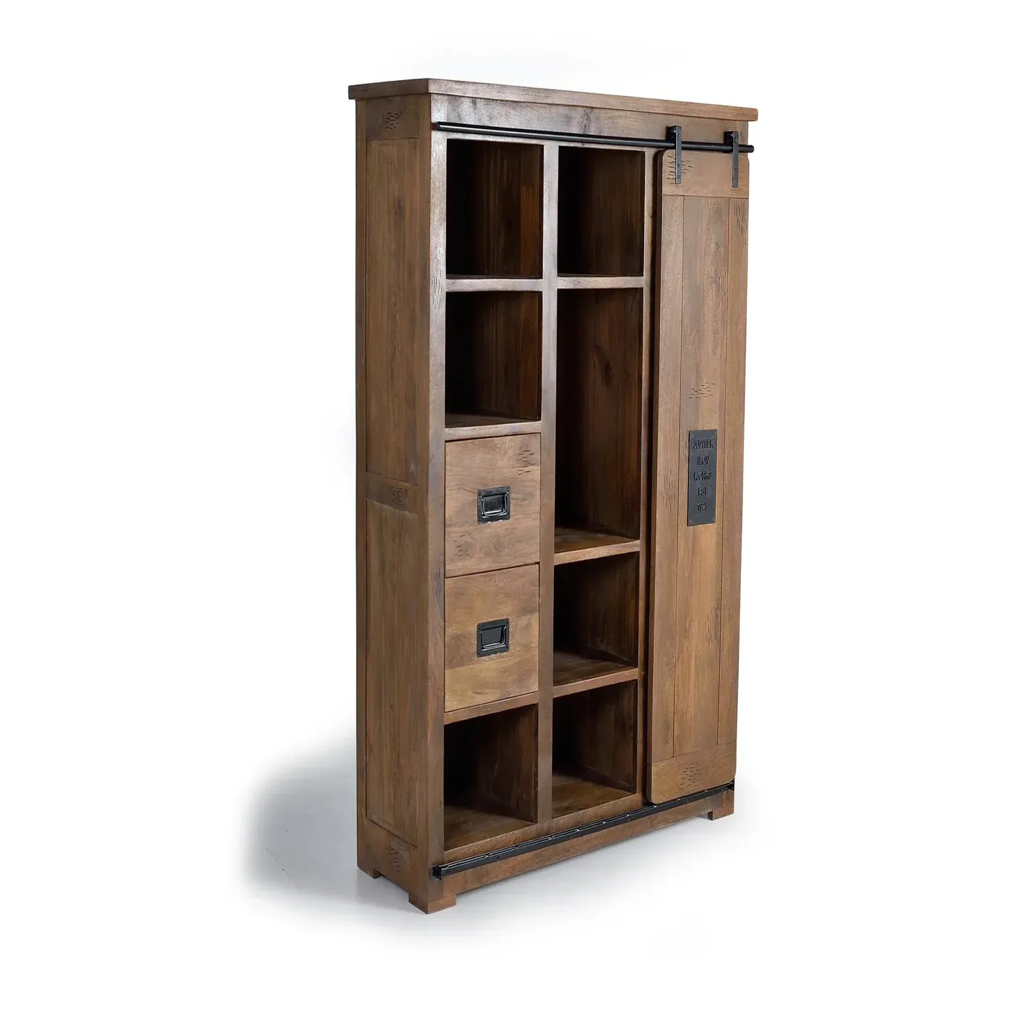 Voir la diapositive 4 : GINER Y COLOMER SL Vaisselier en bois de manguier 140 cm style industriel