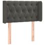 Voir la diapositive 2 : VIDAXL Tete de lit avec oreilles Gris fonce 83x16x78/88 cm Velours