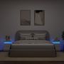 Voir la diapositive 4 : VIDAXL Tables de chevet avec lumieres LED 2 pcs blanc 35x39x55 cm