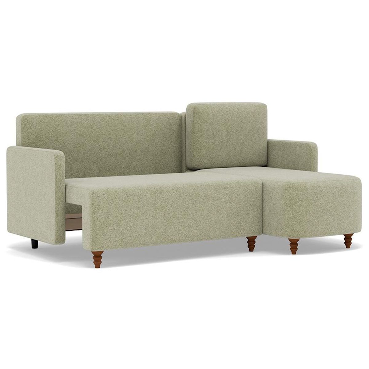 BEST MOBILIER Calypso - canapé d'angle réversible 4 places convertible avec coffre en tissu