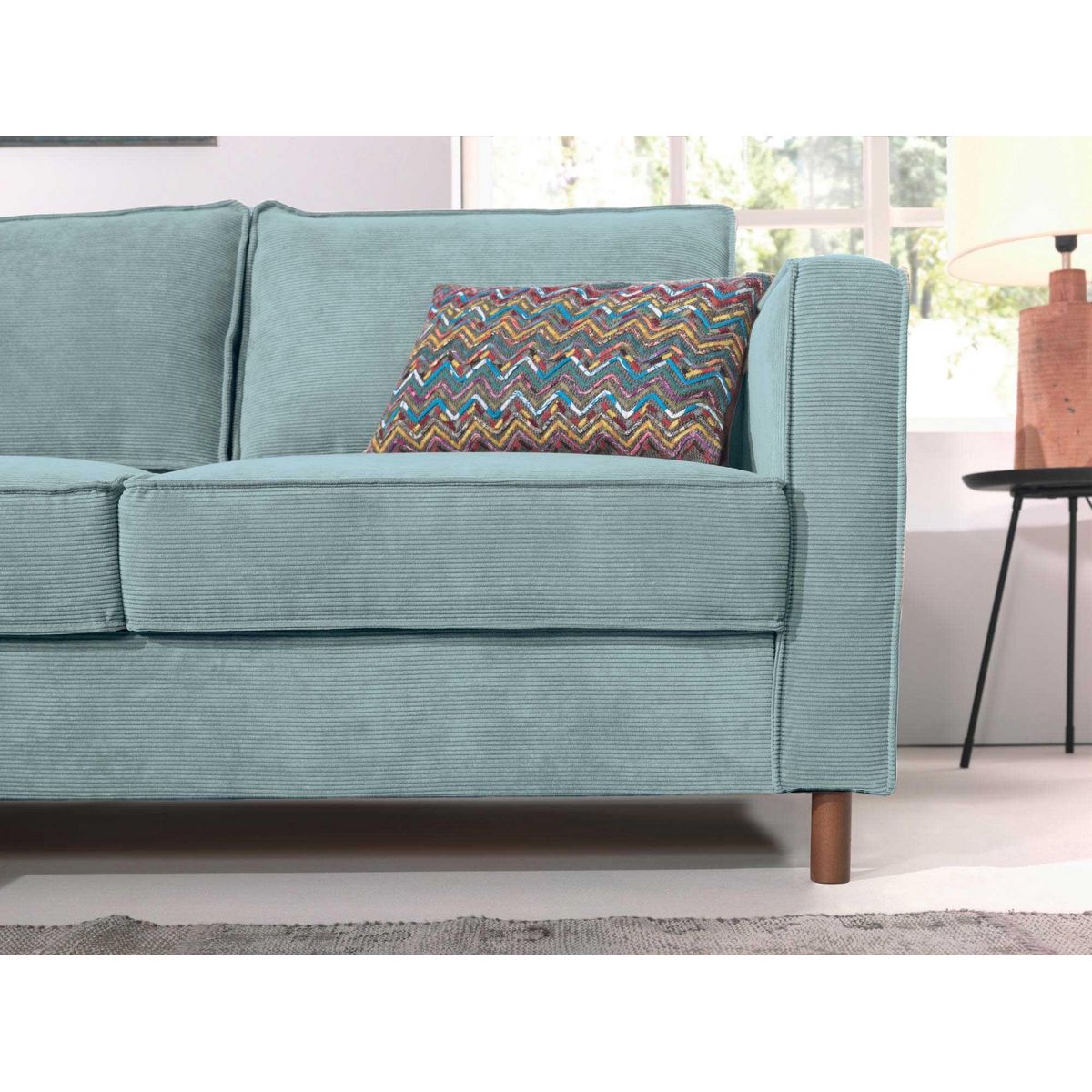 LISA DESIGN Jake - canapé d'angle gauche - convertible - 5 places - en velours côtelé