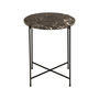 Voir la diapositive 3 : LISA DESIGN Ezaro - table basse ronde - 42 cm - plateau en marbre - pieds en acier