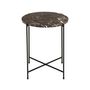 Voir la diapositive 3 : LISA DESIGN Ezaro - table basse ronde - 42 cm - plateau en marbre - pieds en acier