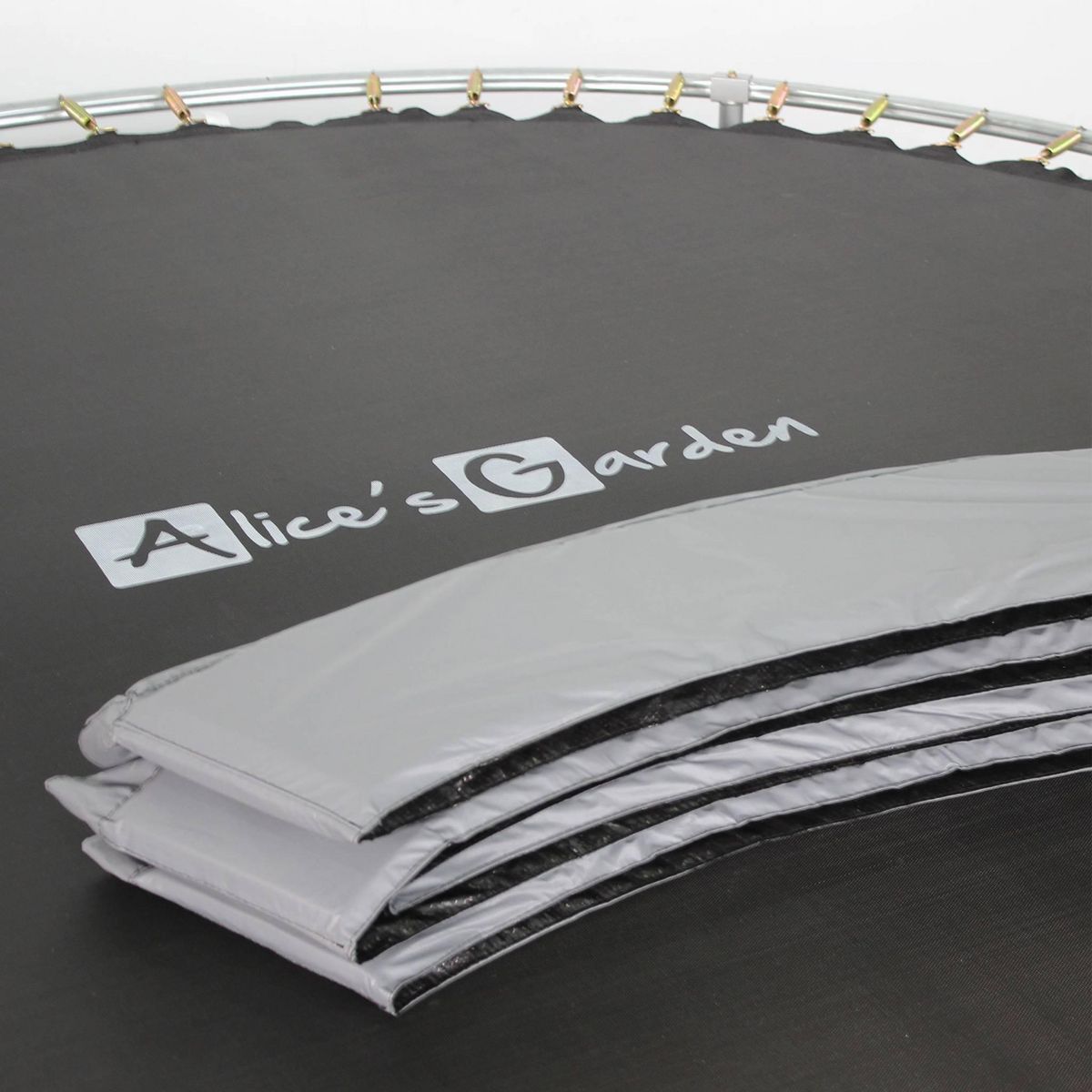 SWEEEK Trampoline rond Ø 250cm gris avec son filet de protection - Pluton - Trampoline de jardin 2.5m| Qualité PRO. | Normes EU.