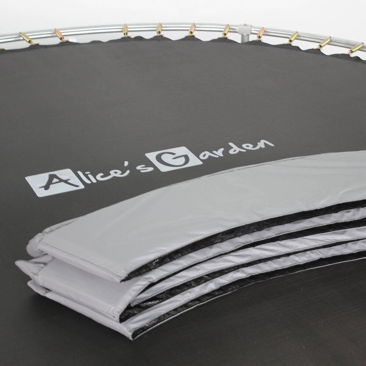 SWEEEK Trampoline rond Ø 250cm gris avec son filet de protection - Pluton - Trampoline de jardin 2.5m| Qualité PRO. | Normes EU.