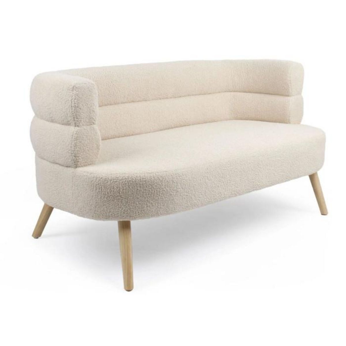 Paris Prix Canapé 2 Places Bouclette  Rondo  145cm Beige