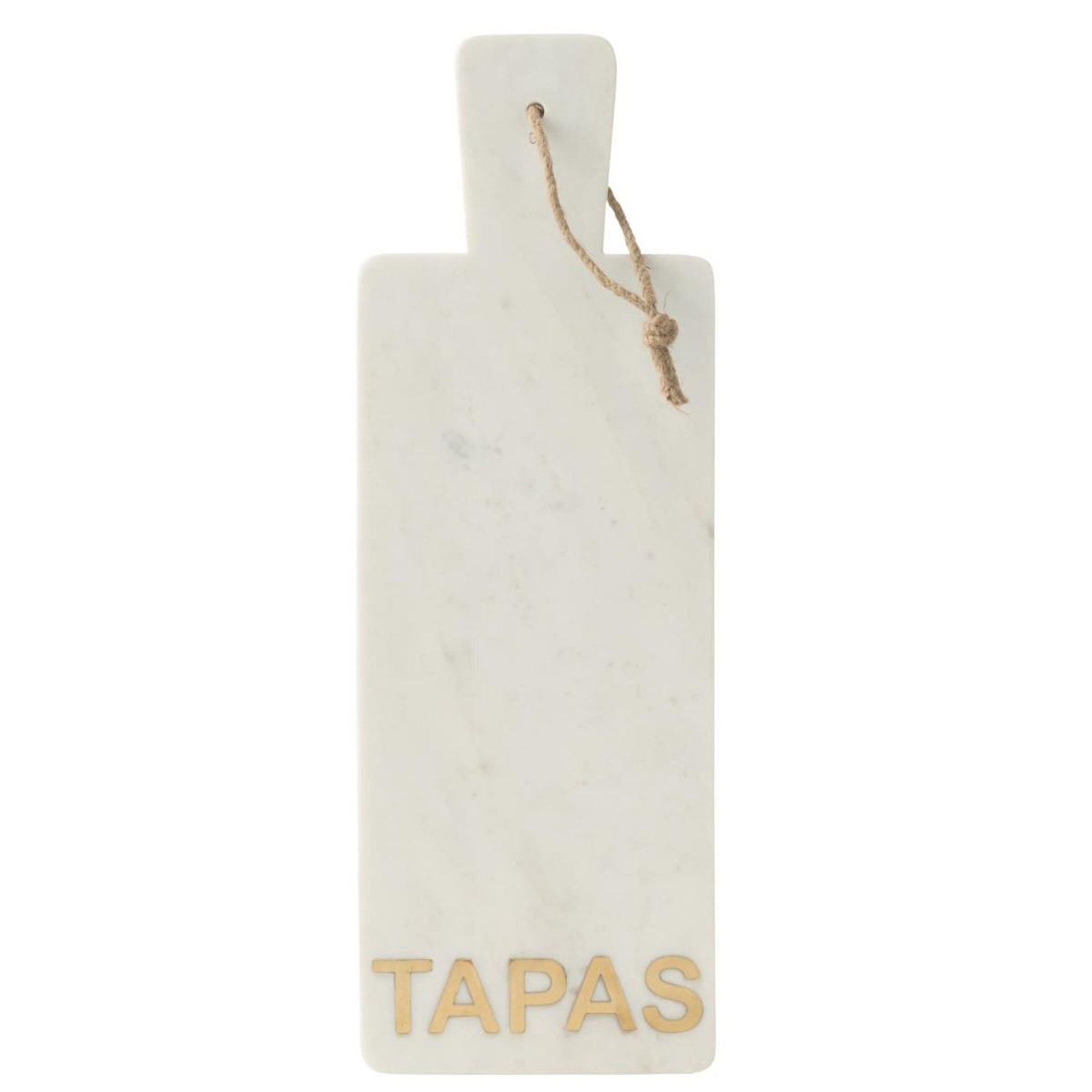 Voir la diapositive 2 : J-LINE Planche de présentation en marbre tapas  marci  48cm blanc