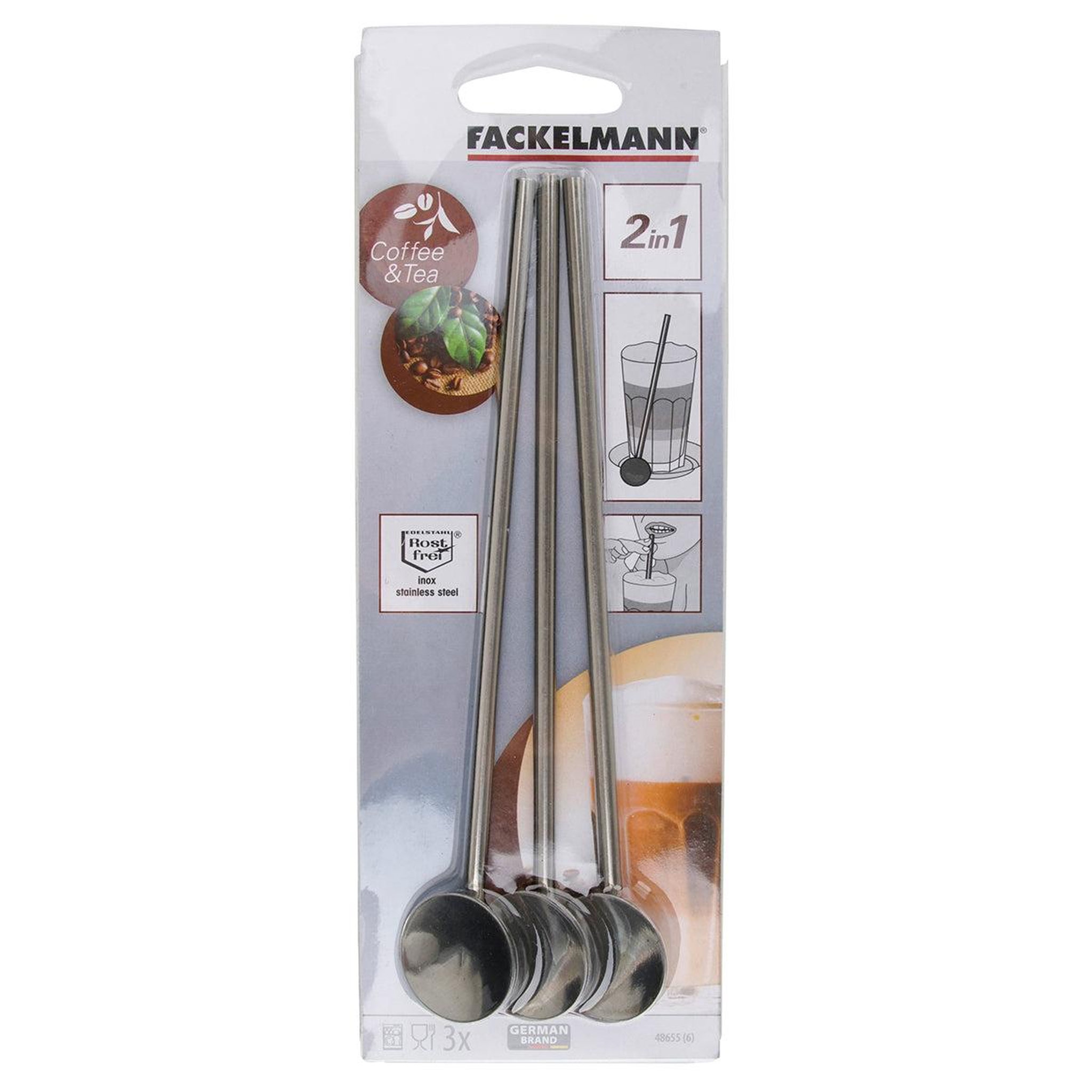 Voir la diapositive 5 : Fackelmann Lot de 9 cuillères à paille réemployables 18 cm Fackelmann Bar Concept