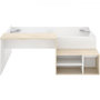 Voir la diapositive 5 : MARKET24 Lit combiné enfant KRIC - Chene naturel et blanc - Bureau et rangement - 90x190 cm