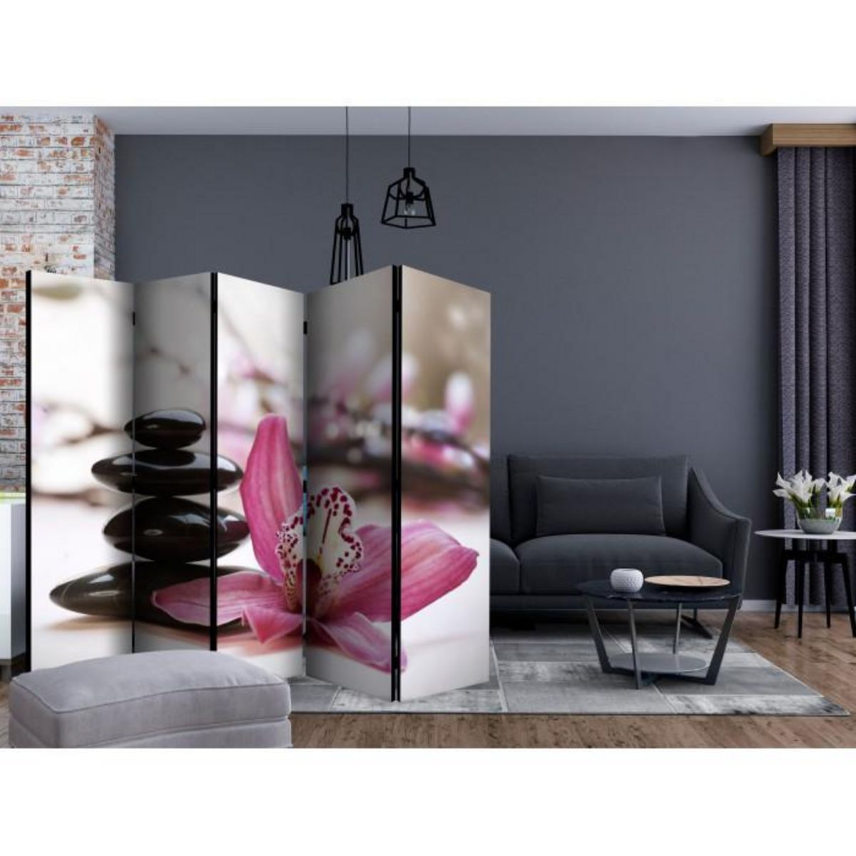 Paris Prix Paravent 5 Volets  Relaxation & Wellness  172x225cm