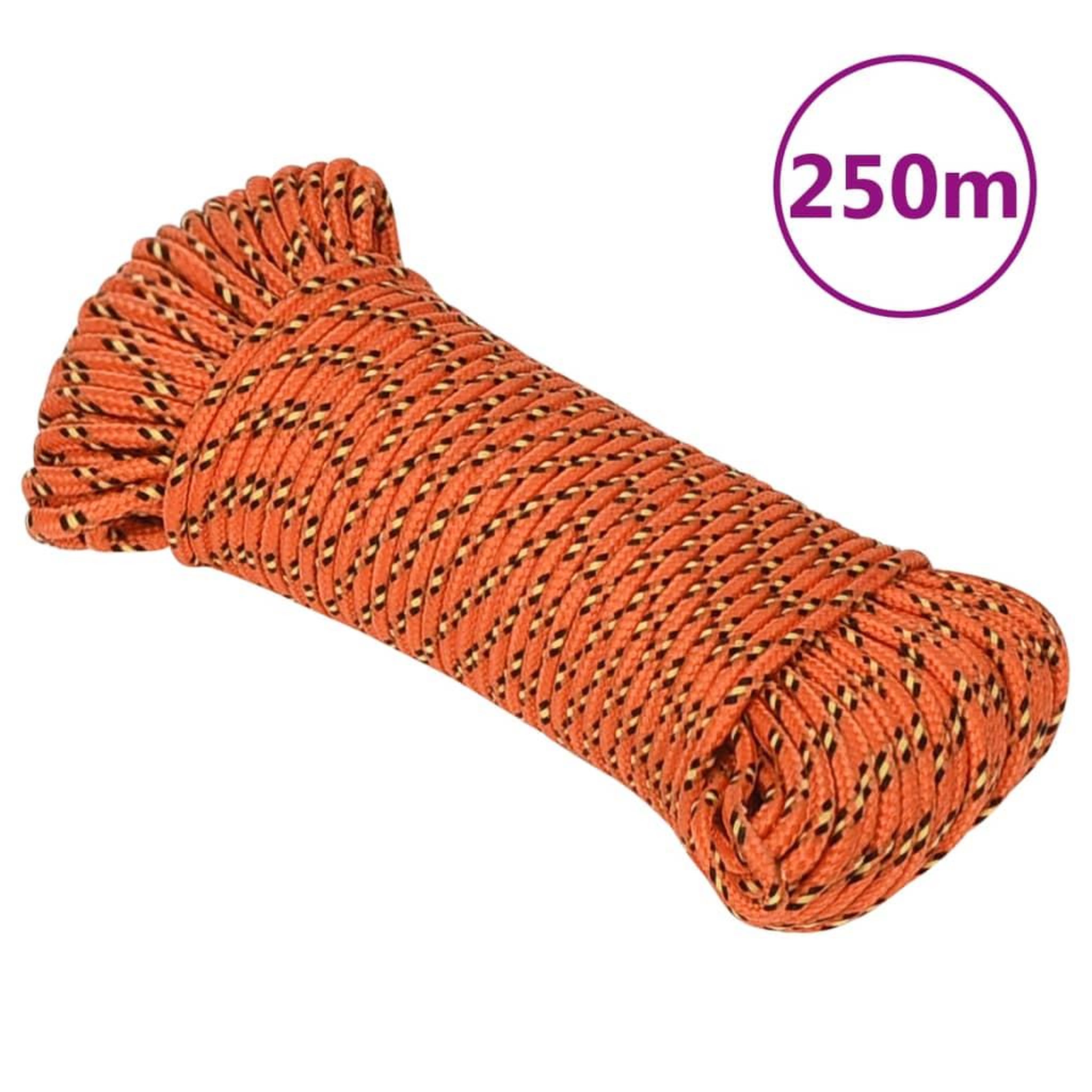Voir la diapositive 1 : VIDAXL Corde de bateau Orange 3 mm 250 m Polypropylene