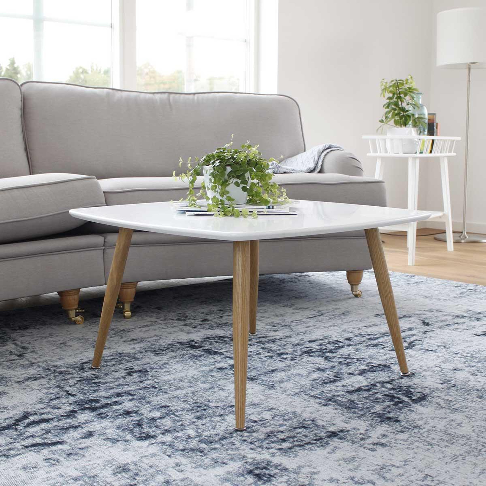 Voir la diapositive 5 : Paris Prix Table basse design  plaza  80cm blanc & naturel