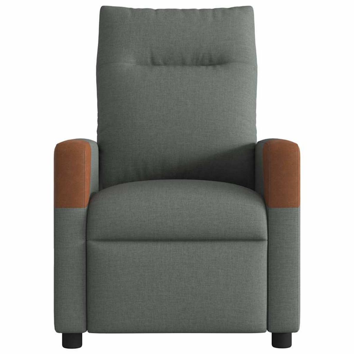 VIDAXL Fauteuil inclinable de massage electrique gris fonce tissu