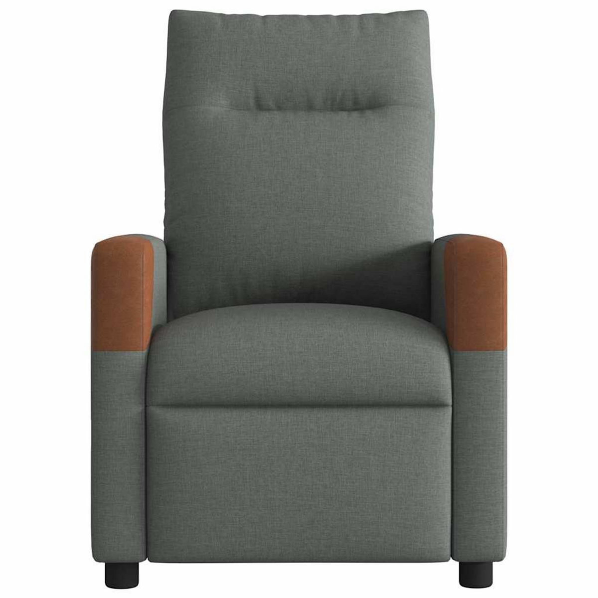 VIDAXL Fauteuil inclinable de massage electrique gris fonce tissu