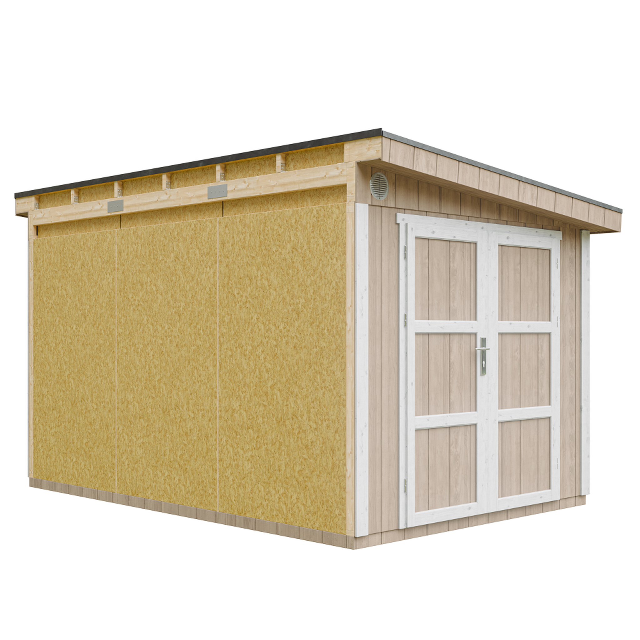 Voir la diapositive 1 : TIMBELA Abri de jardin qualité premium 8,68 m² h231x248x412 cm avec plancher et paroi latérale m939