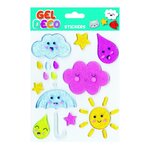 GLOBAL GIFT Décoration de fenêtre en gel - Météo- Paillettes