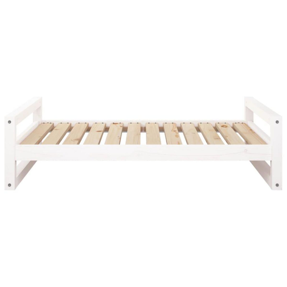 VIDAXL Lit pour chien Blanc 105,5x75,5x28 cm Bois de pin solide