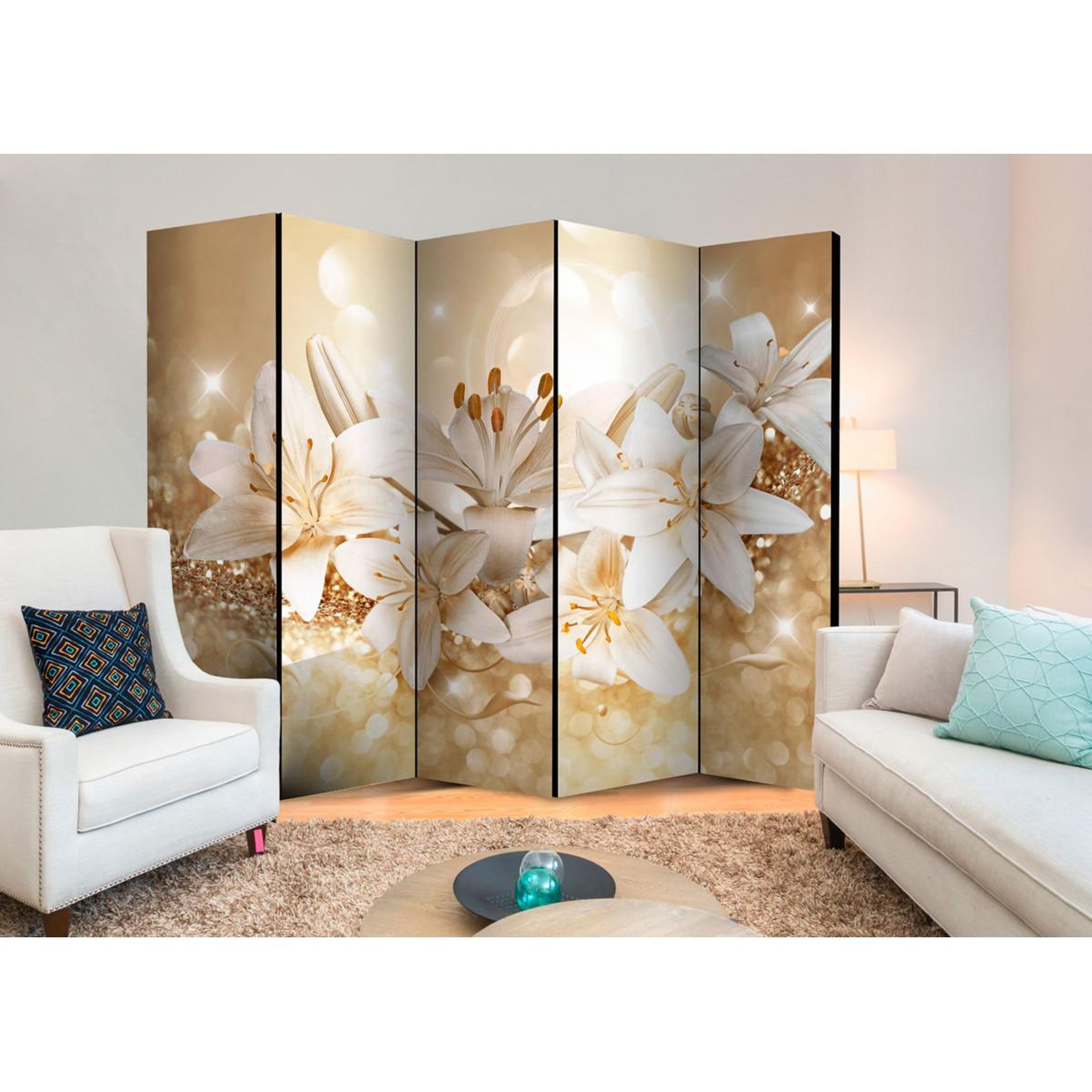 Voir la diapositive 2 : Paris Prix Paravent 5 volets  royal entourage  172x225cm