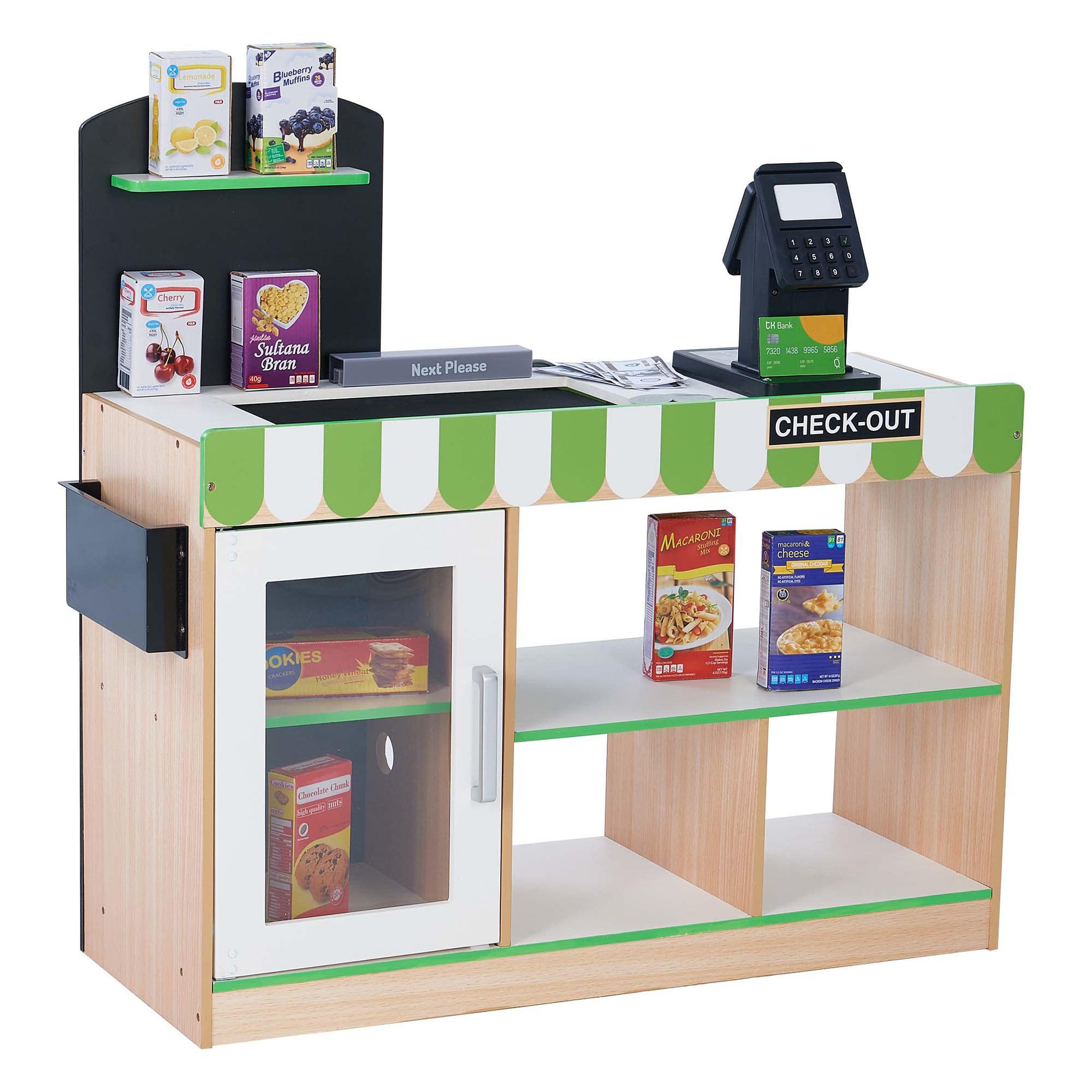 TEAMSON KIDS Stand Marchand Bois avec Caisse et Accessoires Jeu Enfant